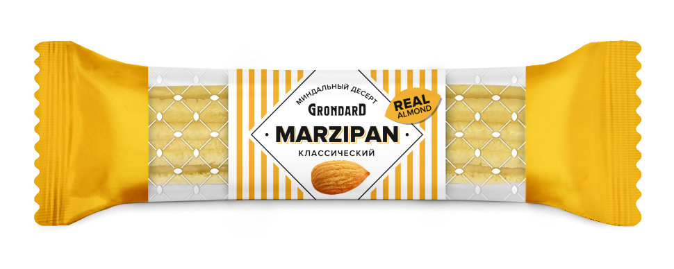  TM Grondard   (10361) Батончики НЕглазированные Марципановые Классика, (28шт по 40г)        в Сыктывкаре
