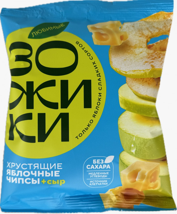 №1 Зожики Яблочные чипсы с сыром, 25г  в Сыктывкаре