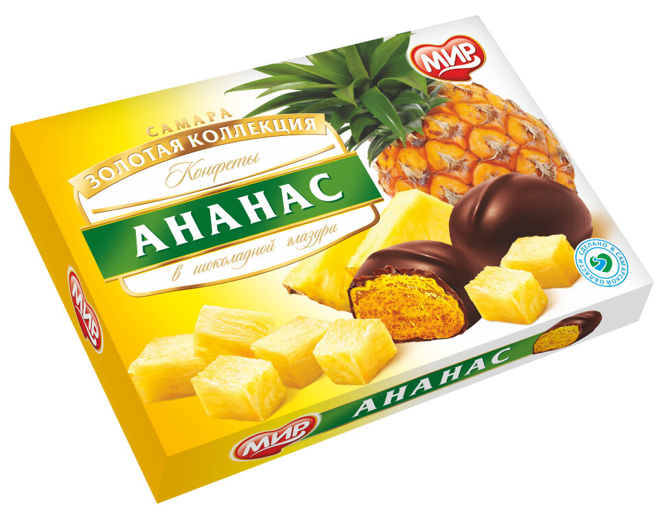  КФ МИР Ананас в шоколадной глазури 160г в Сыктывкаре